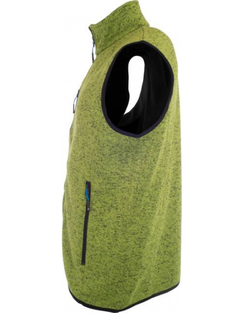 Vestă tricotată din fleece pentru bărbați cu guler ridicat